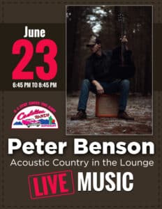 Peter Benson Acoustic Country – Live Music June 23, 2023