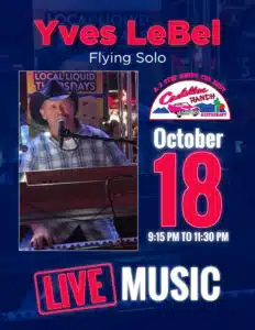 Yves LeBel Flying Solo – Live Music – October 18, 2024