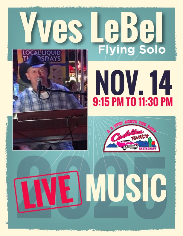 Yves LeBel Flying Solo – Live Music – November 14, 2025