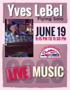 Yves LeBel Flying Solo – Live Music – June 19, 2026