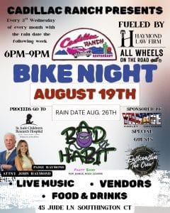 Cadillac Ranch Bike Night – August 19, 2026