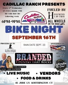 Cadillac Ranch Bike Night – September 16, 2026